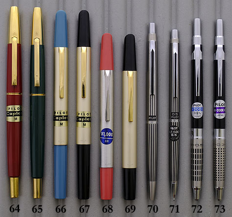 Pilot Capless Fountain Pens, Pilot Ballpoint & Mechanical Drafting Pencils