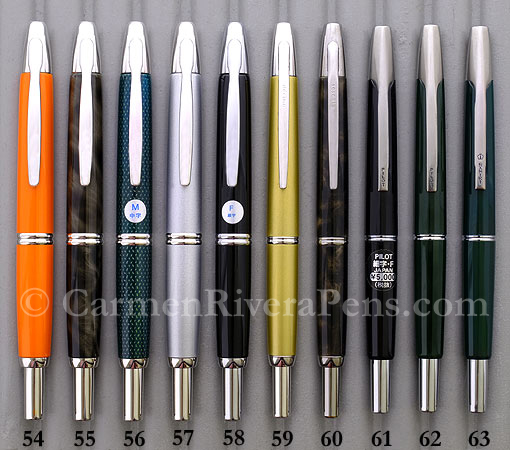 Pilot Namiki Vanishing Point, Decimo, Sesenta, Faceted Fountain Pens