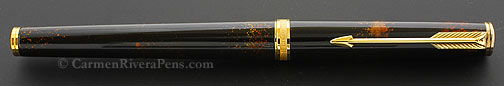 Parker 75 Premier Black Lacquer w/ Gold Sprinkles Fountain Pen