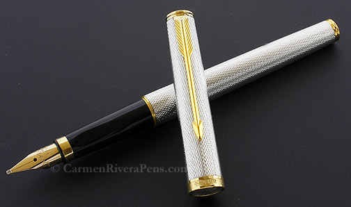 Parker 75 Premier Silver Grain D’orge Fountain Pen