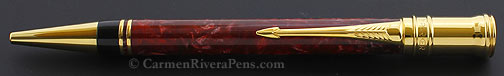Parker Duofold Marbled Red Ballpoint Pen