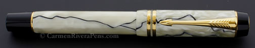 Parker Duofold Centennial Streamlined Pearl Black Fountain Pen