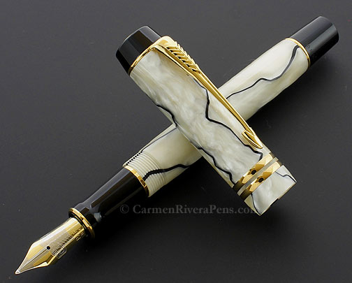 Parker Duofold Centennial Streamlined Pearl Black Fountain Pen