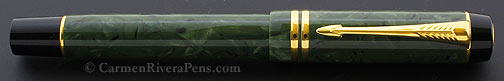 Parker Duofold International Jade Green Streamlined Fountain Pen