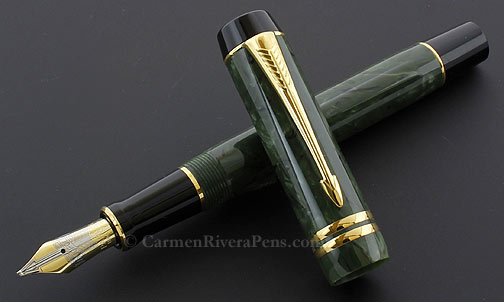 Parker Duofold International Jade Green Streamlined Fountain Pen