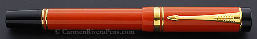 parker-duofold-international-orange-flat-top-fountain-pen © carmenriverapens.com