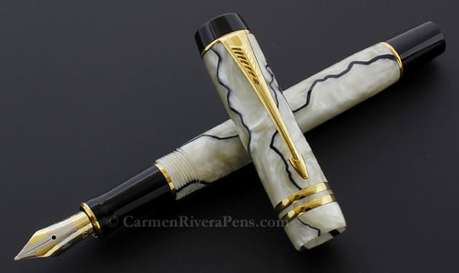 Parker Duofold International Streamlined Pearl Black Fountain Pen