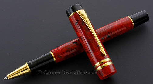 Parker Duofold Streamlined Jasper Red Rollerball Pen