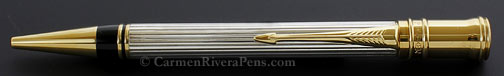 Parker Duofold Godron Sterling Silver Ballpoint Pen