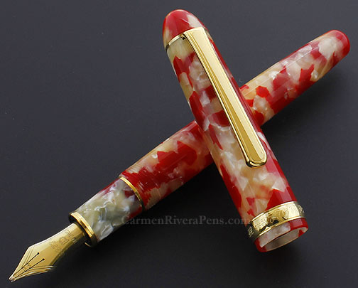 Platinum #3776 Celluloid Koi Red Fountain Pen