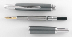 Gun Metal Gray Pilot Namiki Capless Vanishing Point fountain pen nib