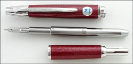 Pilot Namiki Capless Vanishing Point Decimo Sparkly Red Fountain Pen